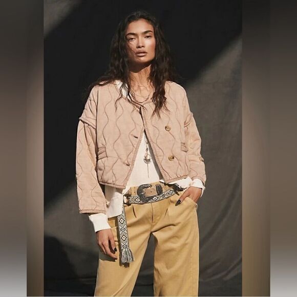 Free People Gwynnie Quilted Jacket. NWT. Large - Picture 13 of 16